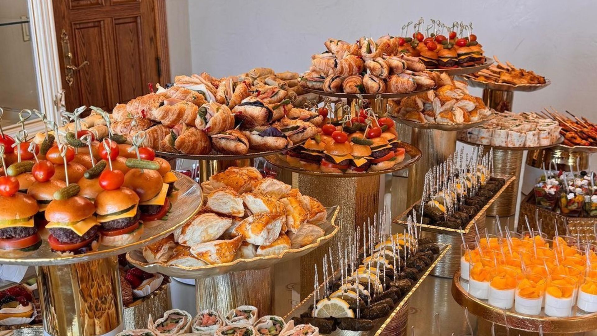 Catering table spread