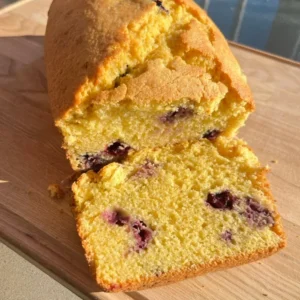 blueberry lime cornbread loaf